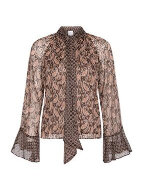 MISA LOS ANGELES maris top in brown paisley mix